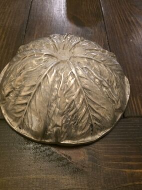 Cabbage Metal Bowl - Silver Tone